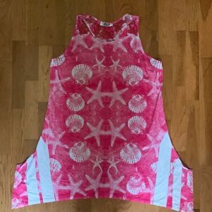 Women’s Dress Plus Size Beach Seashells Rhinestones Sleeveless India Boutique